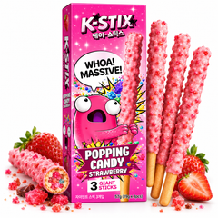 K-STIX Popping Candy Strawberry Korea 3 x 19g