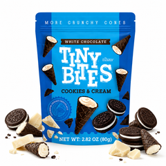 Tiny Bites Waffle Cones Cookies & Cream – 80 g