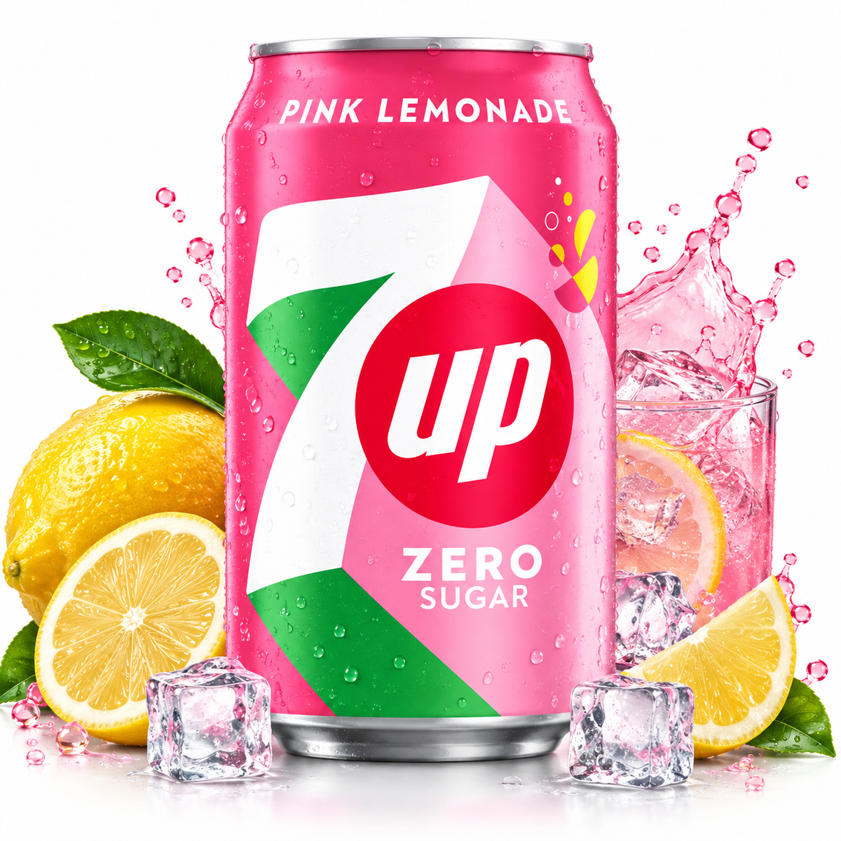 7UP Pink Lemonade Zero Sugar UK 330ml