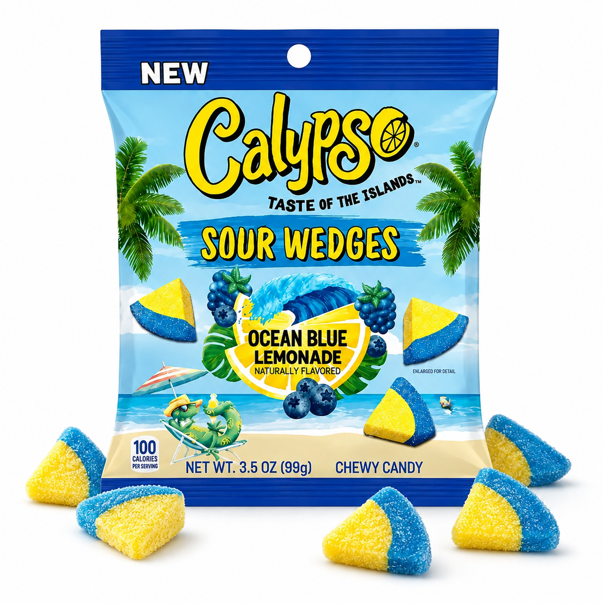 Calypso - Sour Wedges - Ocean Blue Lemonade - 99g