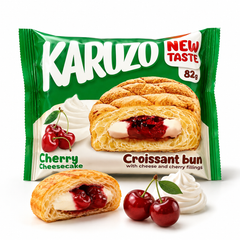 Karuzo Cherry Cheesecake Croissant bun 82g (MHD: 08.08.2026)