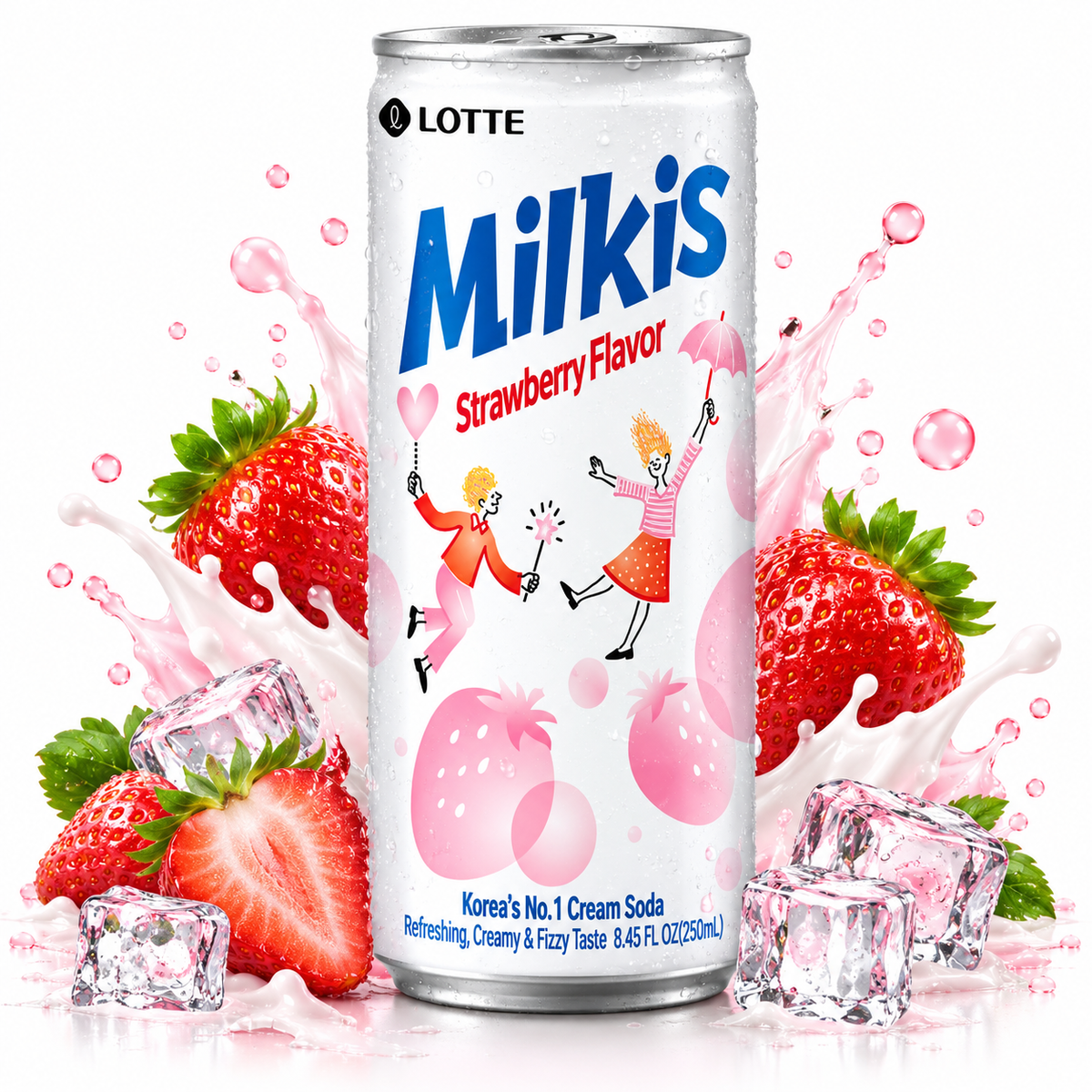 Lotte Milkis Strawberry 250ml