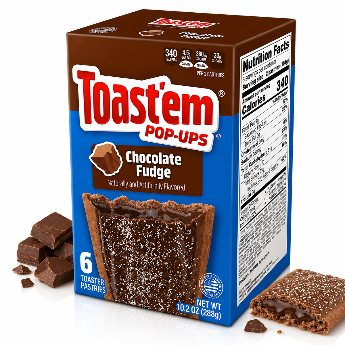 Toast’em Pop-Ups Chocolate Fudge – 288 g